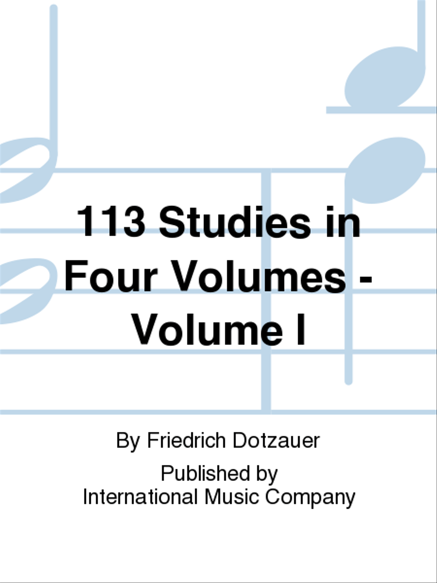 113 Studies In Four Volumes - Volume I Cello Solo scores gallery preview page 1