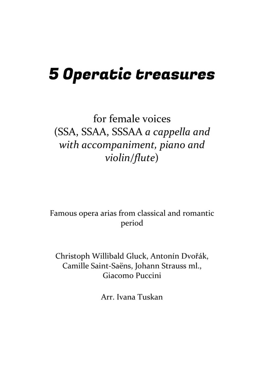 5 Operatic Treasures for female voices (SSA, SSAA, SSSAA) image number null