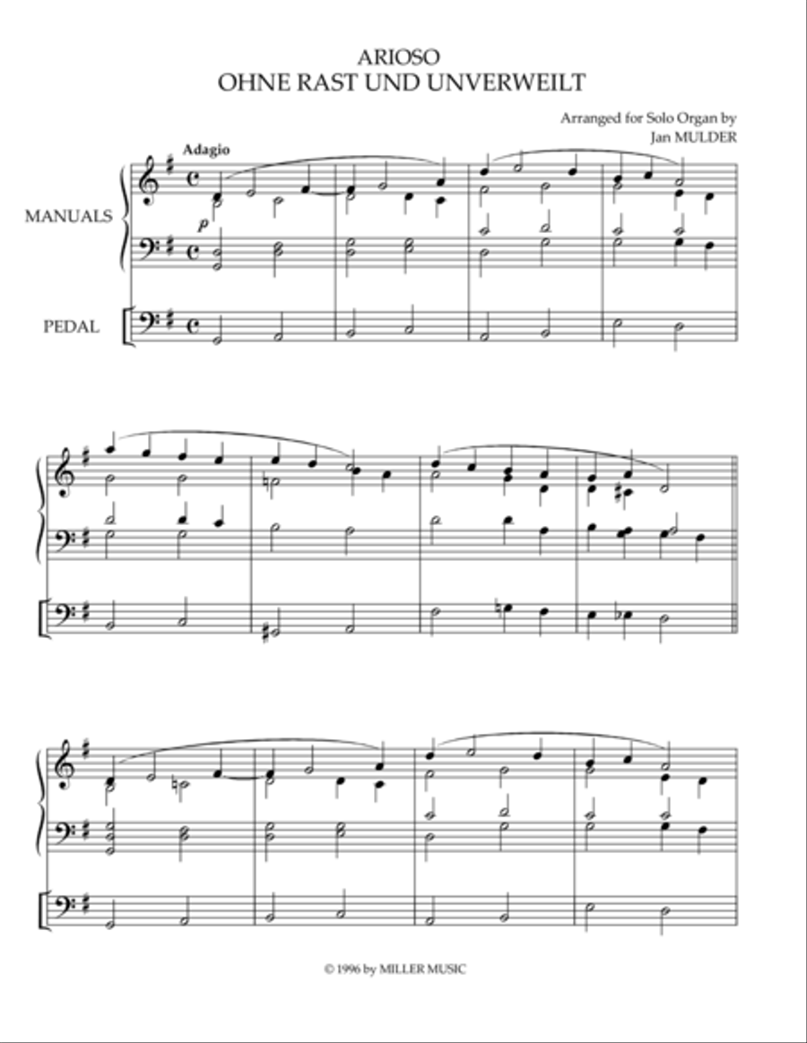 Ohne Rast Und Unverweilt Organ scores gallery preview page 1