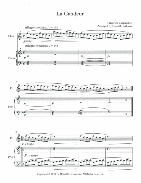 Burgmüller for Flute, from Opus 100