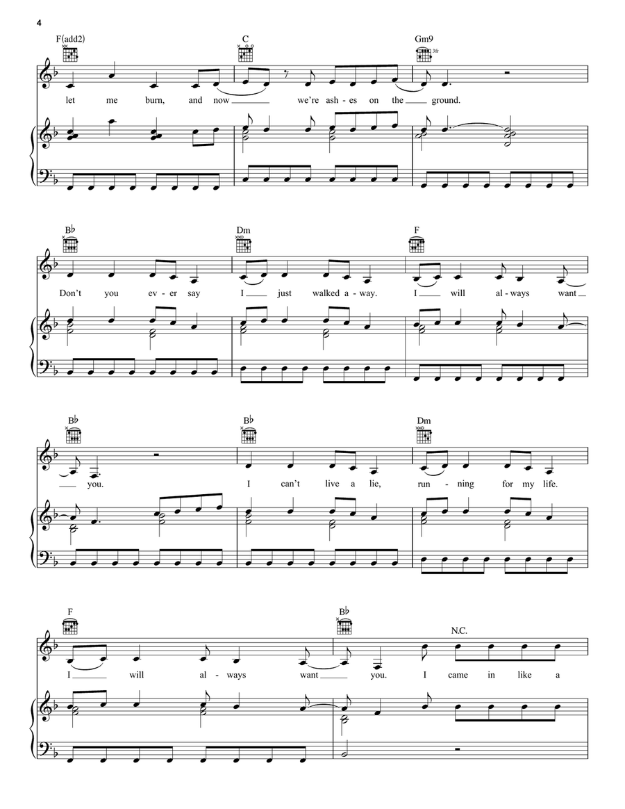 Wrecking Ball Acoustic Guitar scores gallery preview page 4