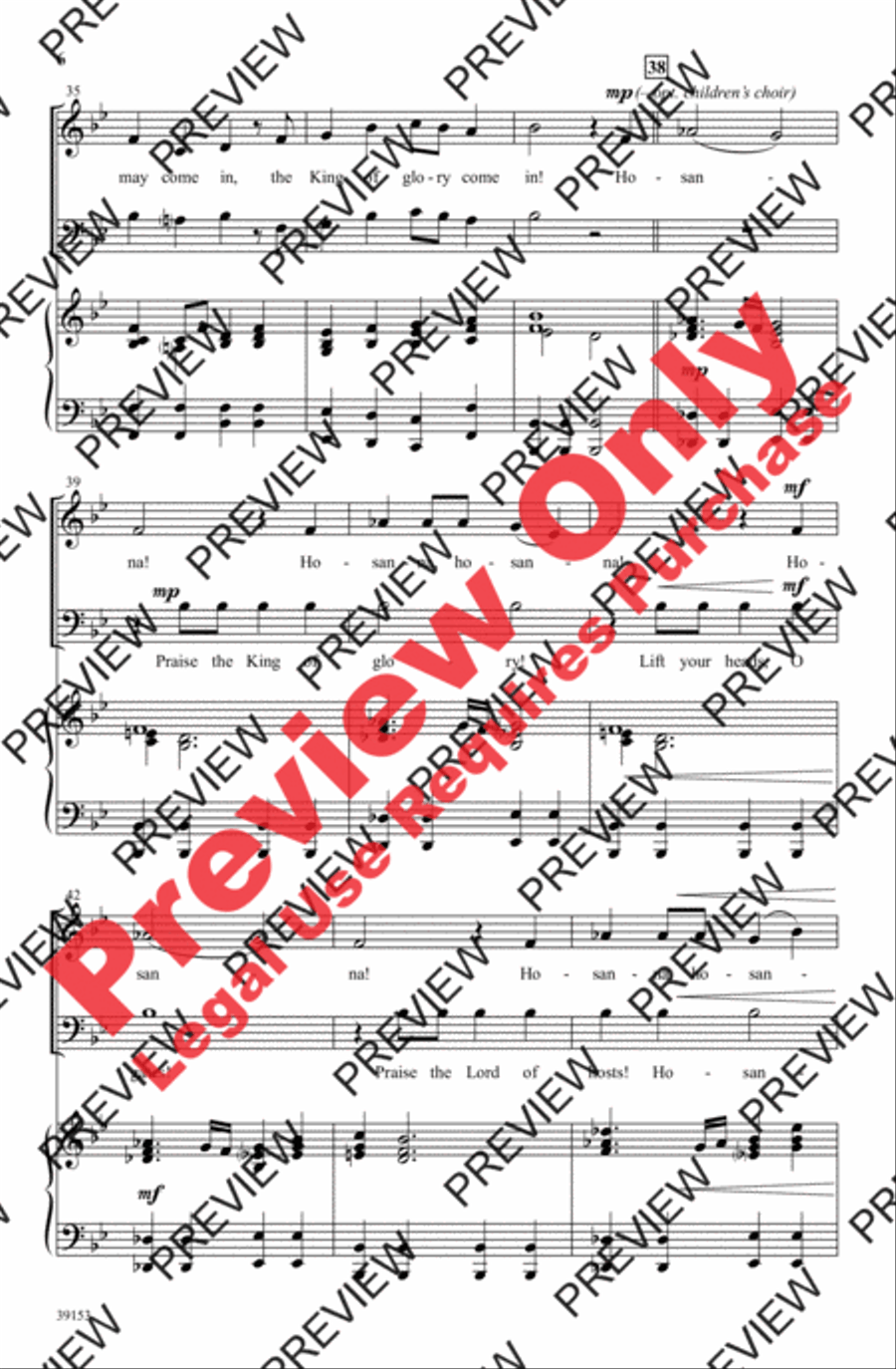Two Anthems for Palm Sunday 3-Part scores gallery preview page 6