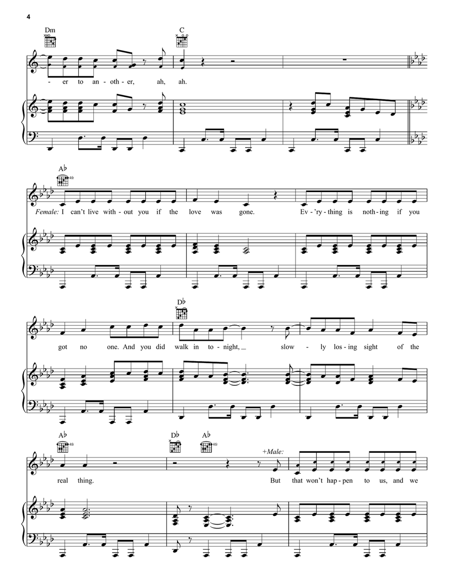 Islands In The Stream Piano, Vocal, Guitar scores gallery preview page 4