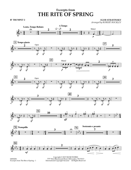 Excerpts from The Rite of Spring - Bb Trumpet 2