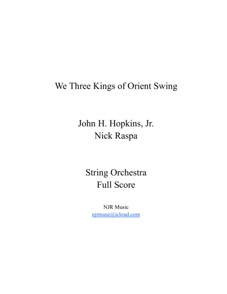 We Three Kings of Orient Swing (string orchestra) Complete set image number null