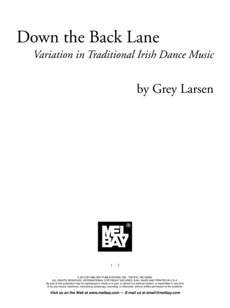 Down the Back Lane: Variation in Traditional Irish Dance Music image number null