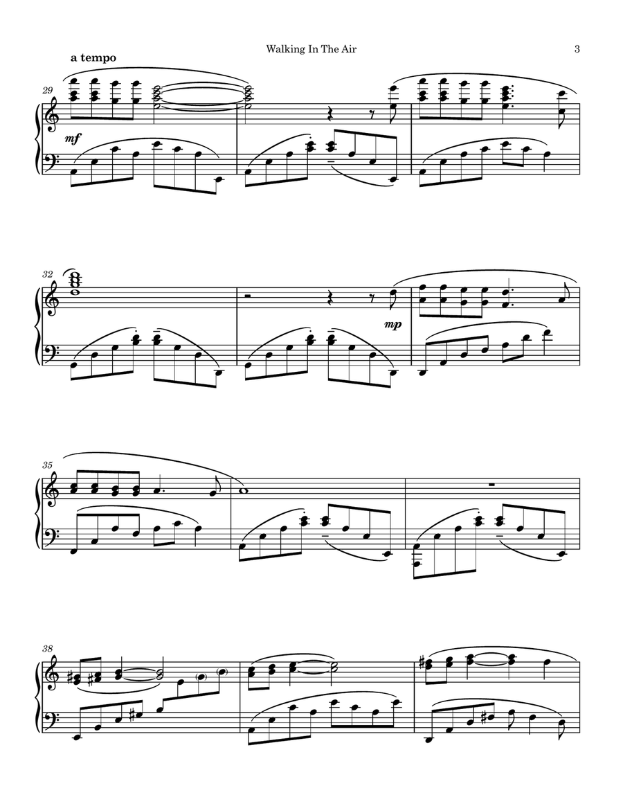 Walking In The Air Piano Solo scores gallery preview page 3