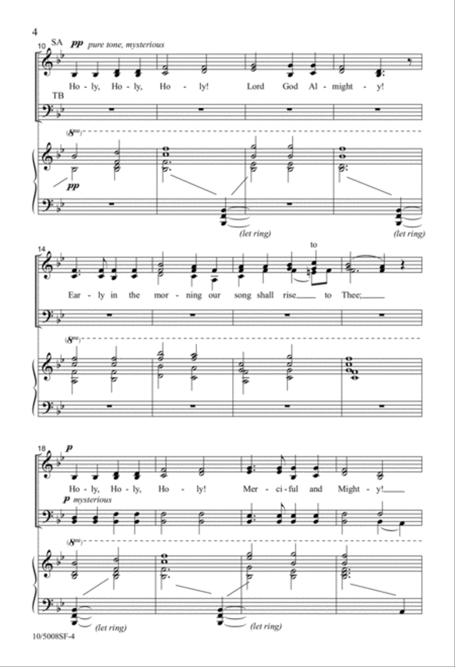 Holy, Holy, Holy 4-Part scores gallery preview page 4