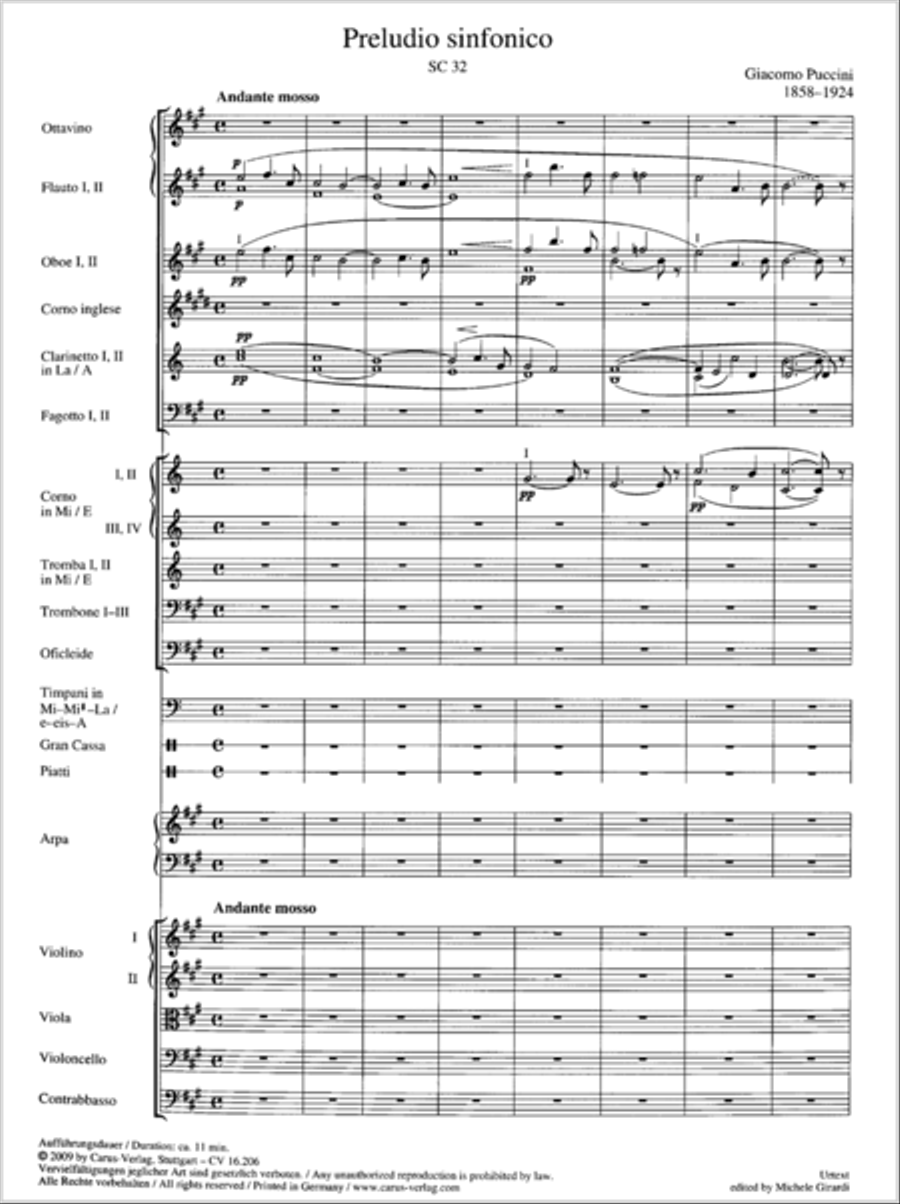 Preludio sinfonico Orchestra scores gallery preview page 42