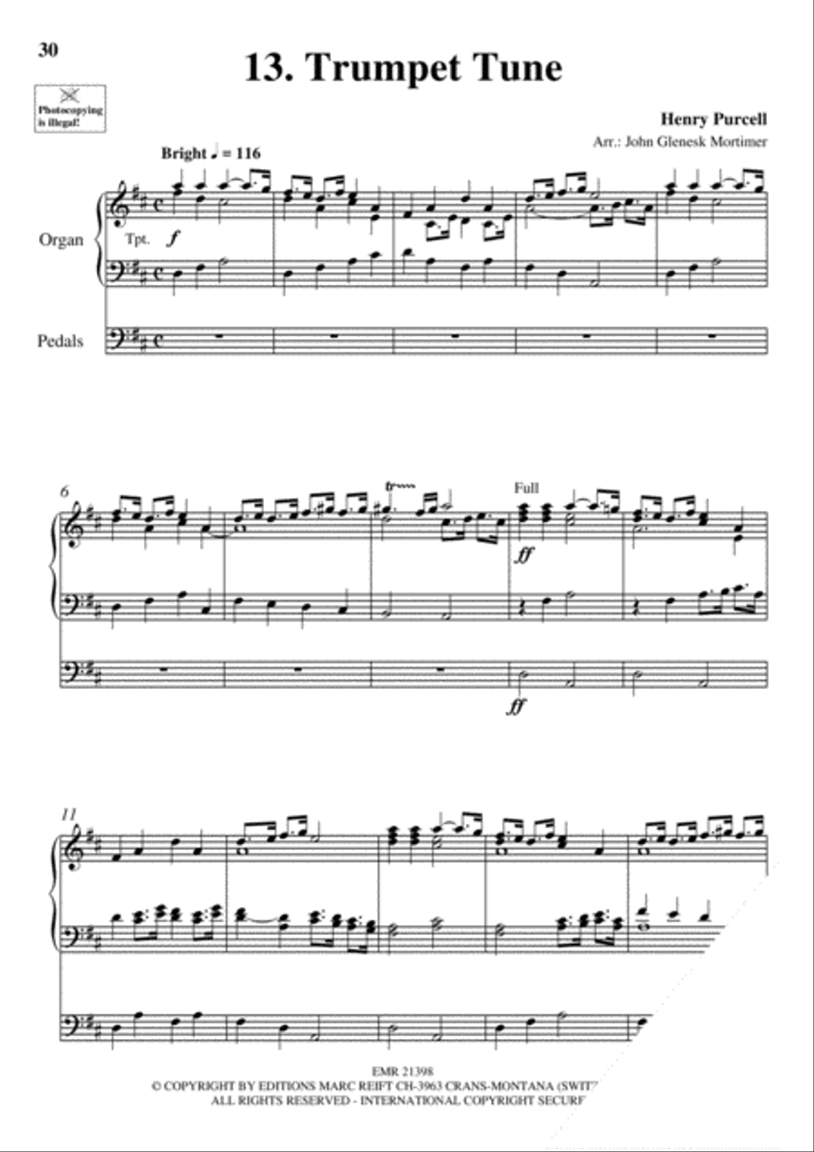 Wedding Favorites for Organ Trumpet scores gallery preview page 18