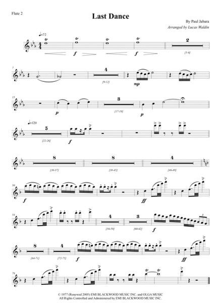 Last Dance by Donna Summer Full Orchestra - Digital Sheet Music