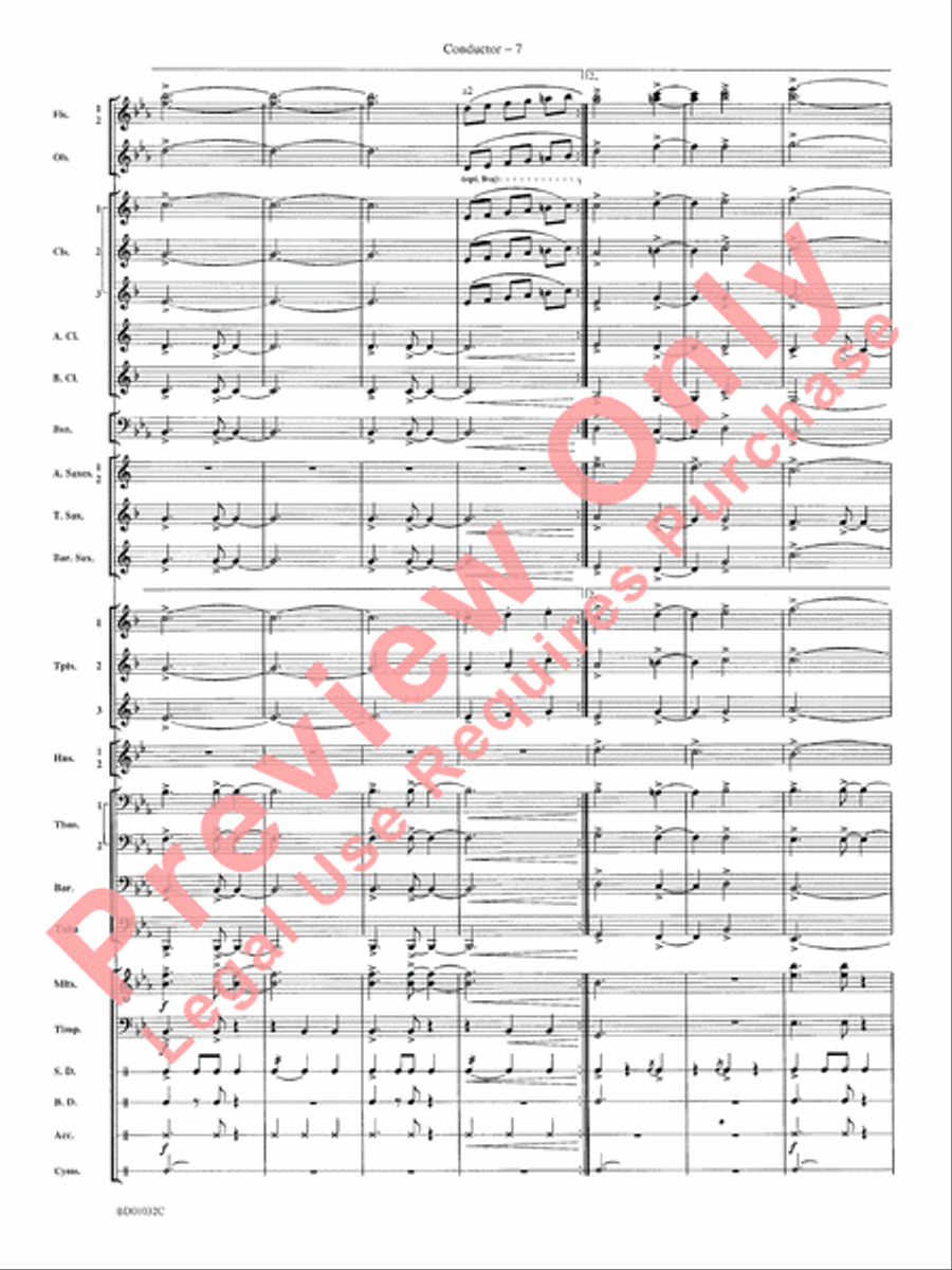 The Gathering of the Yeomen Concert Band scores gallery preview page 10