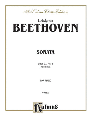 Book cover for Sonata No. 14 in C-sharp Minor, Op. 27, No. 2 (Moonlight)