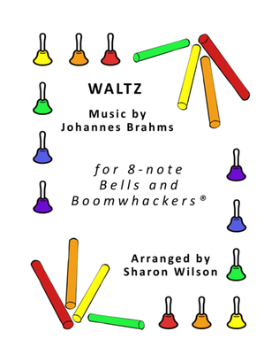 Book cover for Waltz for 8-note Bells and Boomwhackers® (with Black and White Notes)