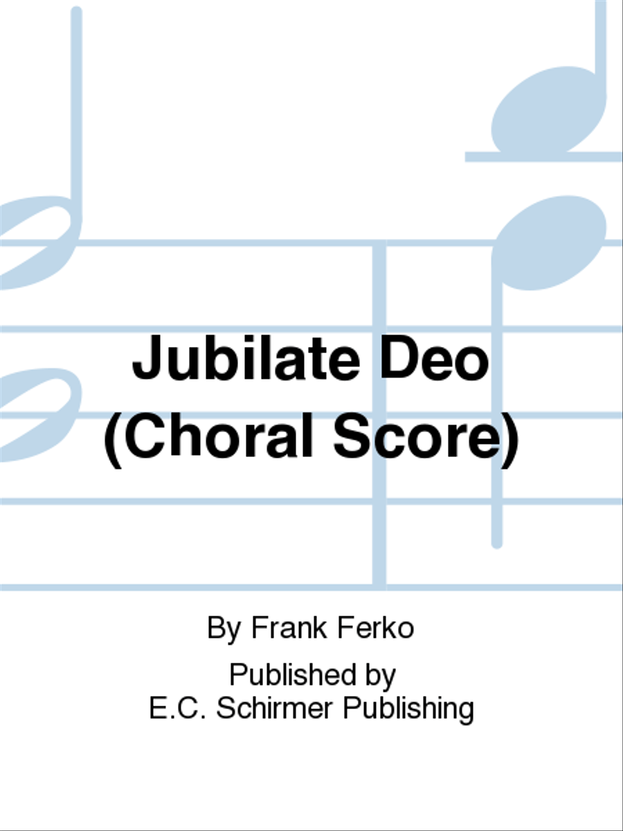 Jubilate Deo - Score