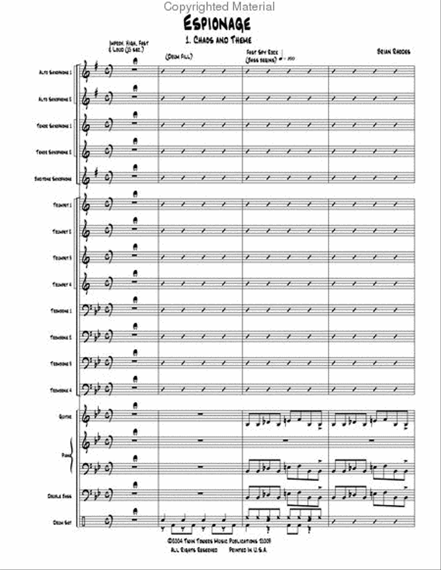 Espionage 1 Jazz Ensemble scores gallery preview page 3