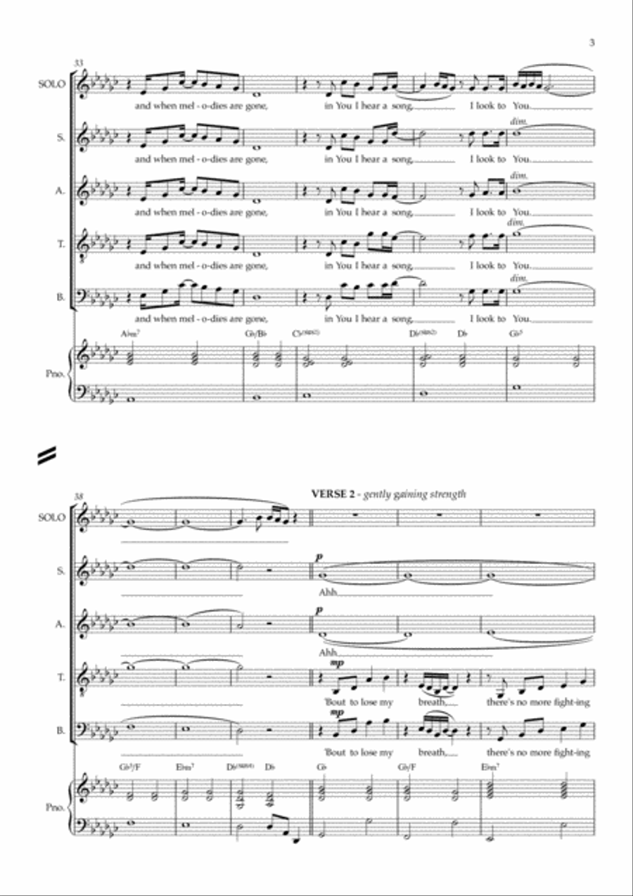 I Look To You 4-Part scores gallery preview page 3