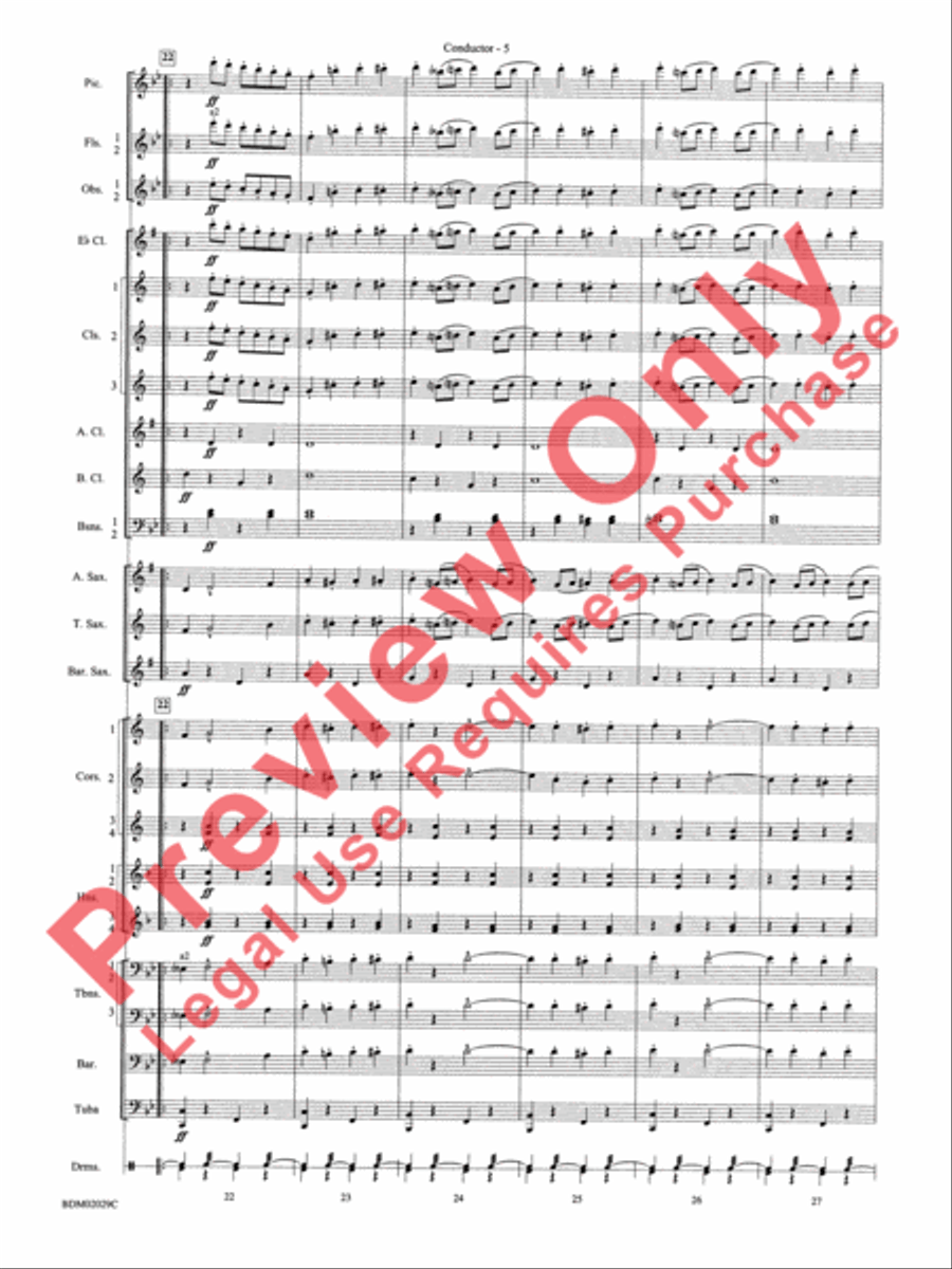 George Washington Bicentennial March Concert Band scores gallery preview page 8