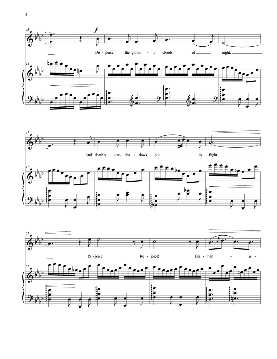 O Come, O Come, Emmanuel (Vocal Solo - High) High Voice scores gallery preview page 5