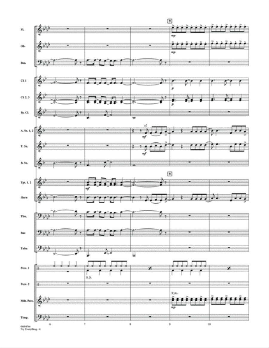Try Everything (from Zootopia) - Full Score Concert Band scores gallery preview page 3