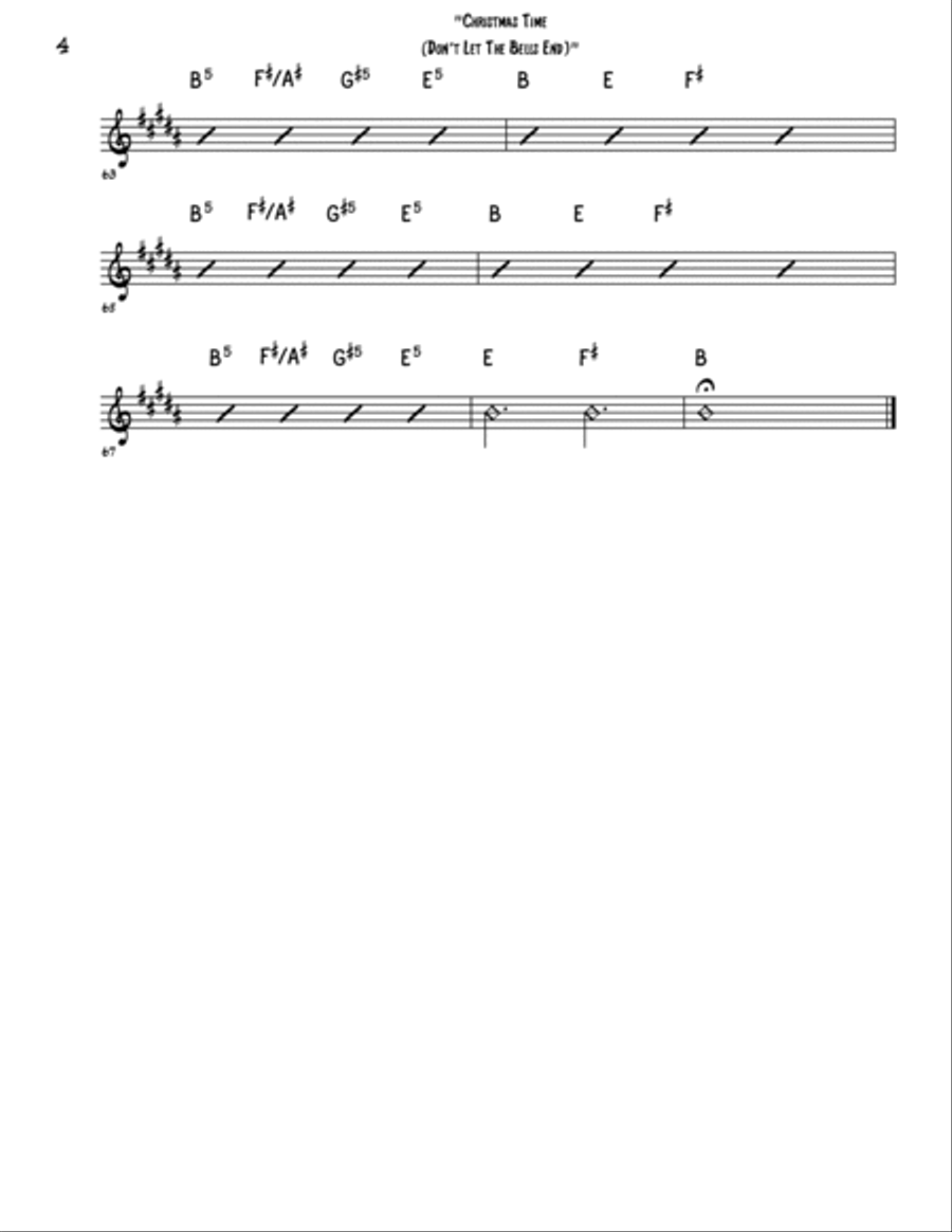 Christmas Time (don't Let The Bells End) Voice scores gallery preview page 4