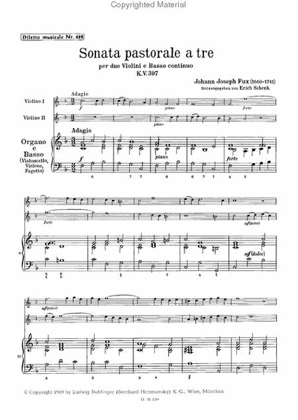 Sonata pastorale a tre F-Dur KV 397