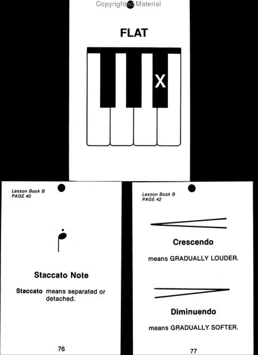 Alfred's Basic Piano Prep Course Flash Cards, Book A & B Piano Method scores gallery preview page 3