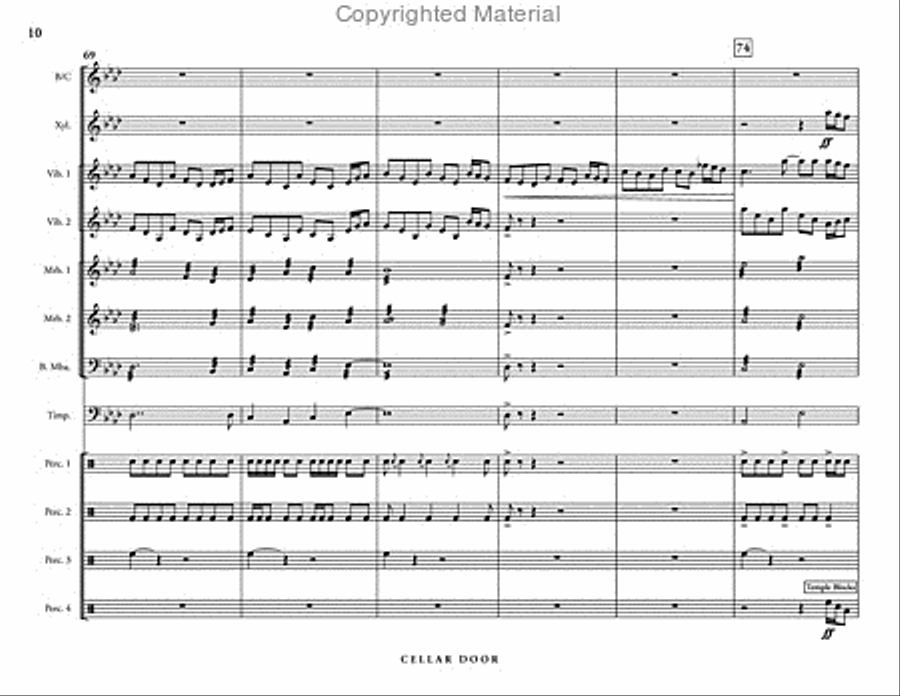 Cellar Door Cellar Door Percussion Ensemble scores gallery preview page 11