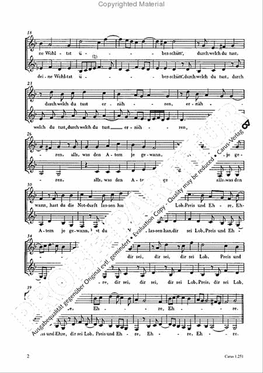 O Gott, wir danken deiner Gut 3-Part scores gallery preview page 3