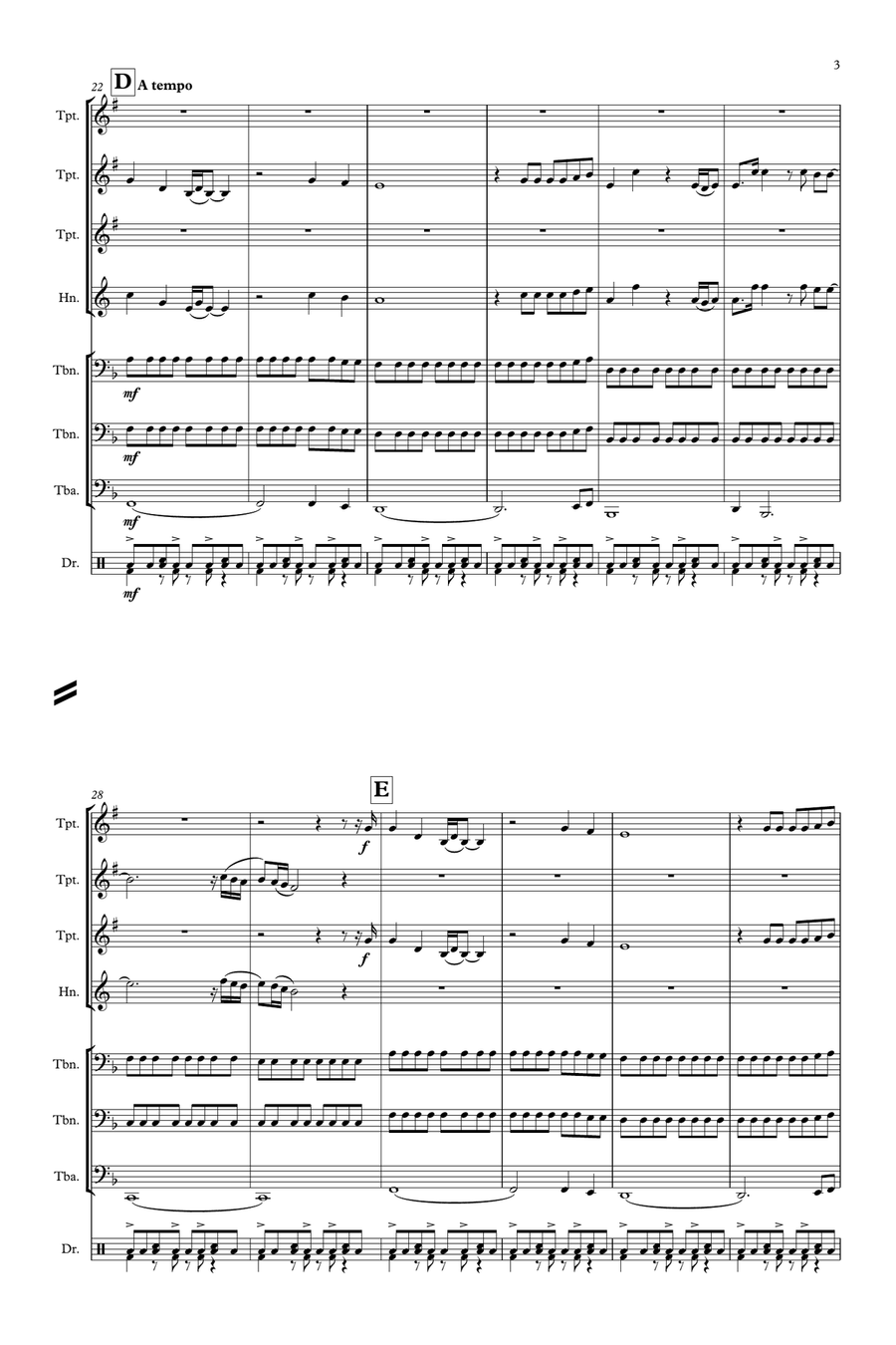 We Are Young We Are Young Brass Ensemble scores gallery preview page 3
