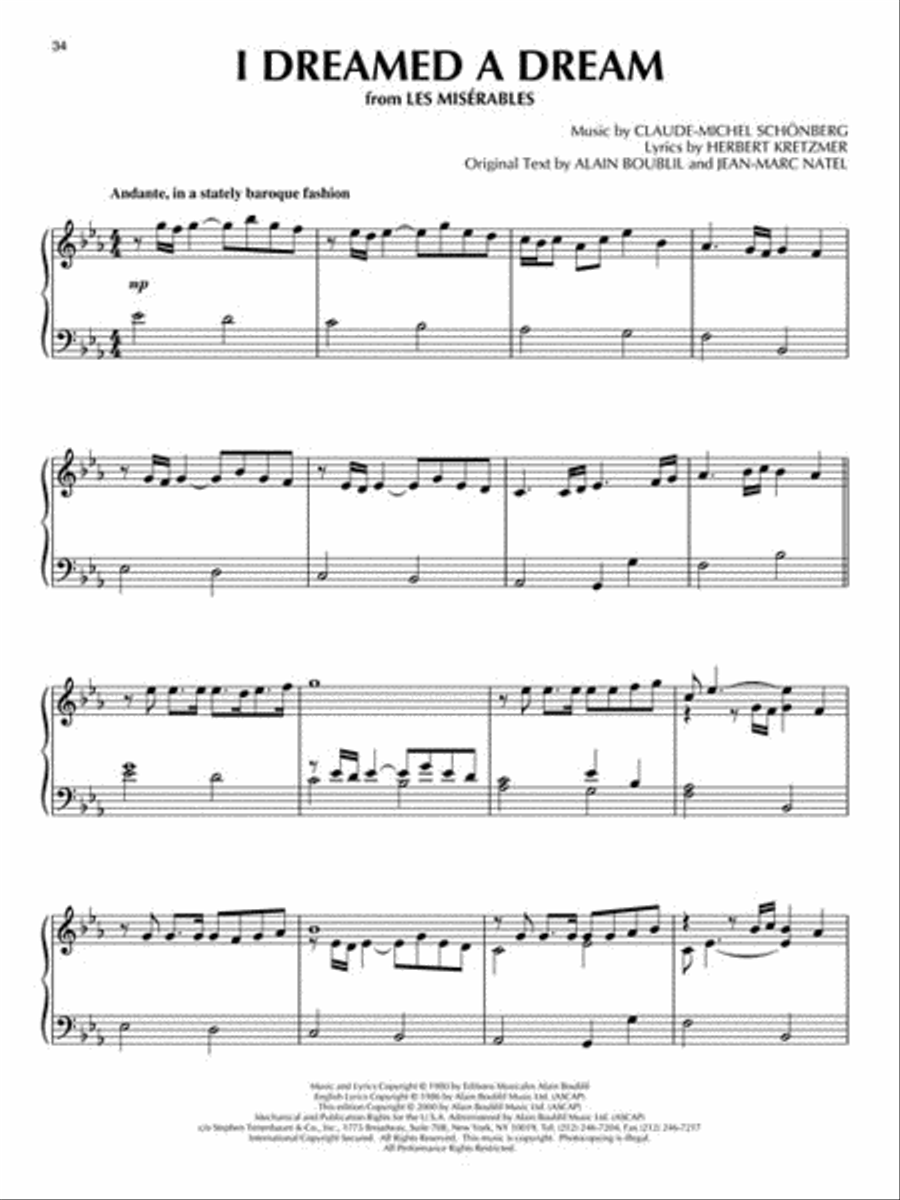 Broadway's Best Piano Solo scores gallery preview page 3