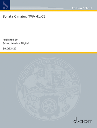 Book cover for Sonata C major, TWV 41:C5