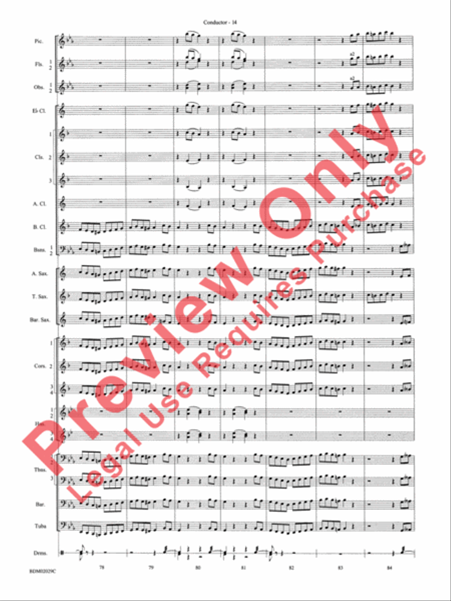 George Washington Bicentennial March Concert Band scores gallery preview page 17
