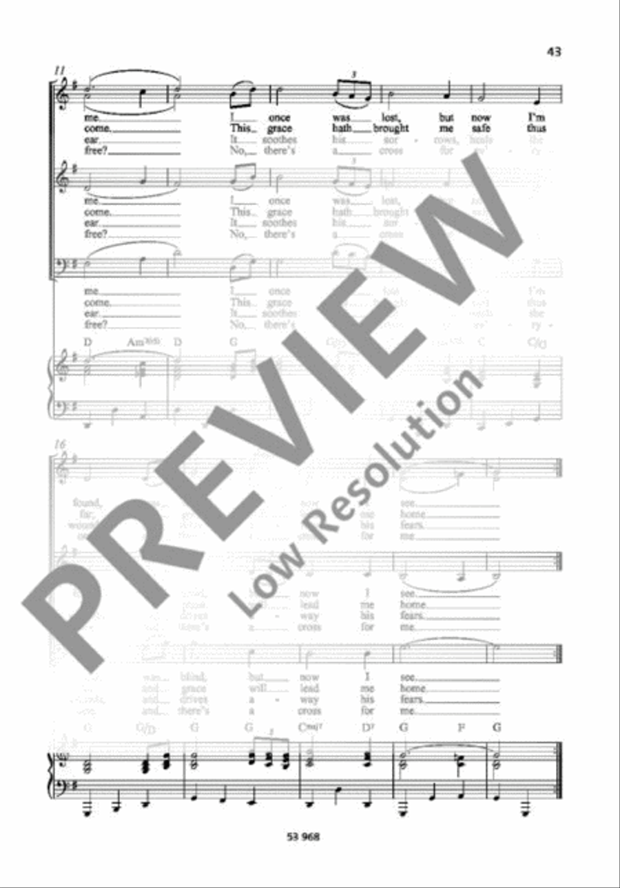 Amazing Grace Amazing Grace 3-Part scores gallery preview page 3