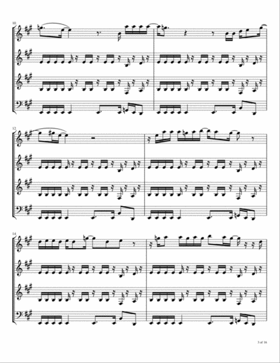 American Woman Woodwind Quartet scores gallery preview page 4