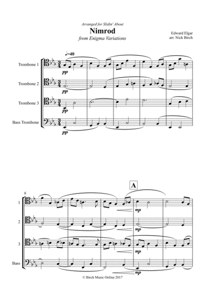 Nimrod (Trombone Quartet) image number null