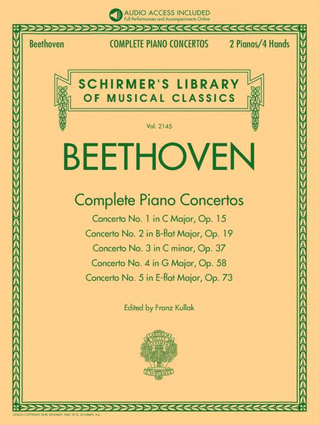 Beethoven: Complete Piano Concertos by Ludwig van Beethoven Piano Solo - Sheet Music