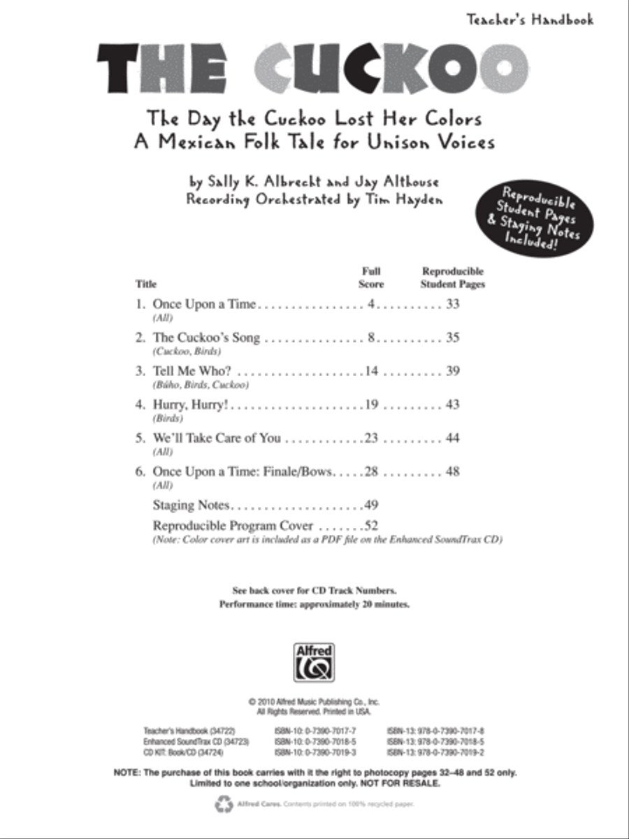 The Cuckoo The Cuckoo Unison Choir scores gallery preview page 2