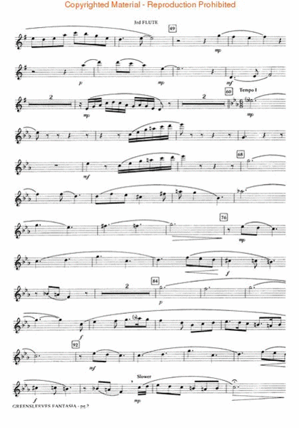 Greensleeves Fantasia - Flute Choir Series