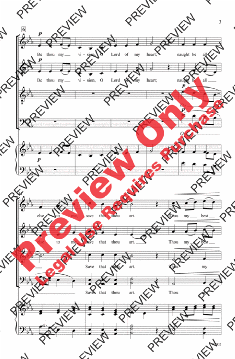 Be Thou My Vision Be Thou My Vision 4-Part scores gallery preview page 3
