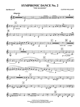 Symphonic Dance No. 2: 2nd F Horn