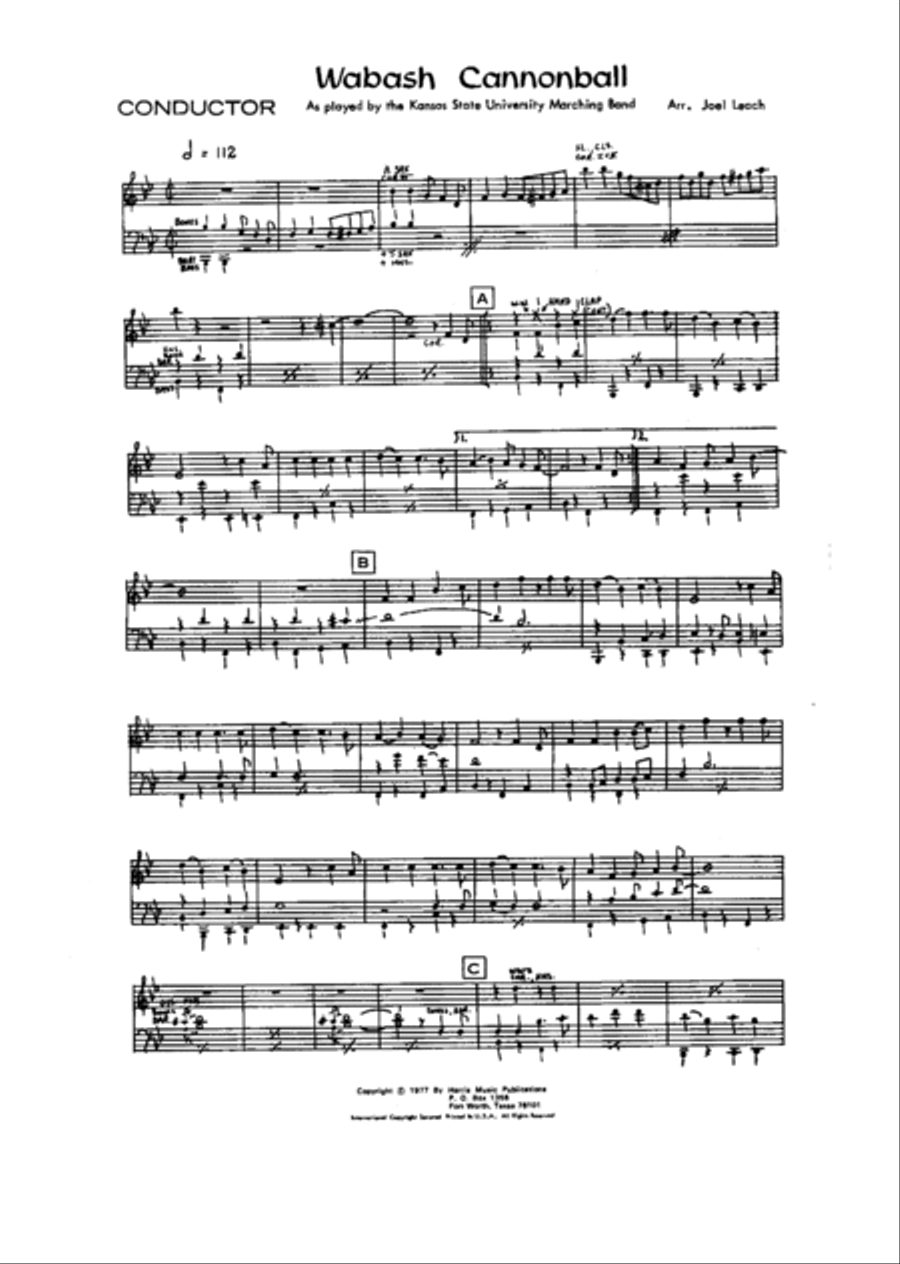 Wabash Cannonball Wabash Cannonball Marching Band scores gallery preview page 3