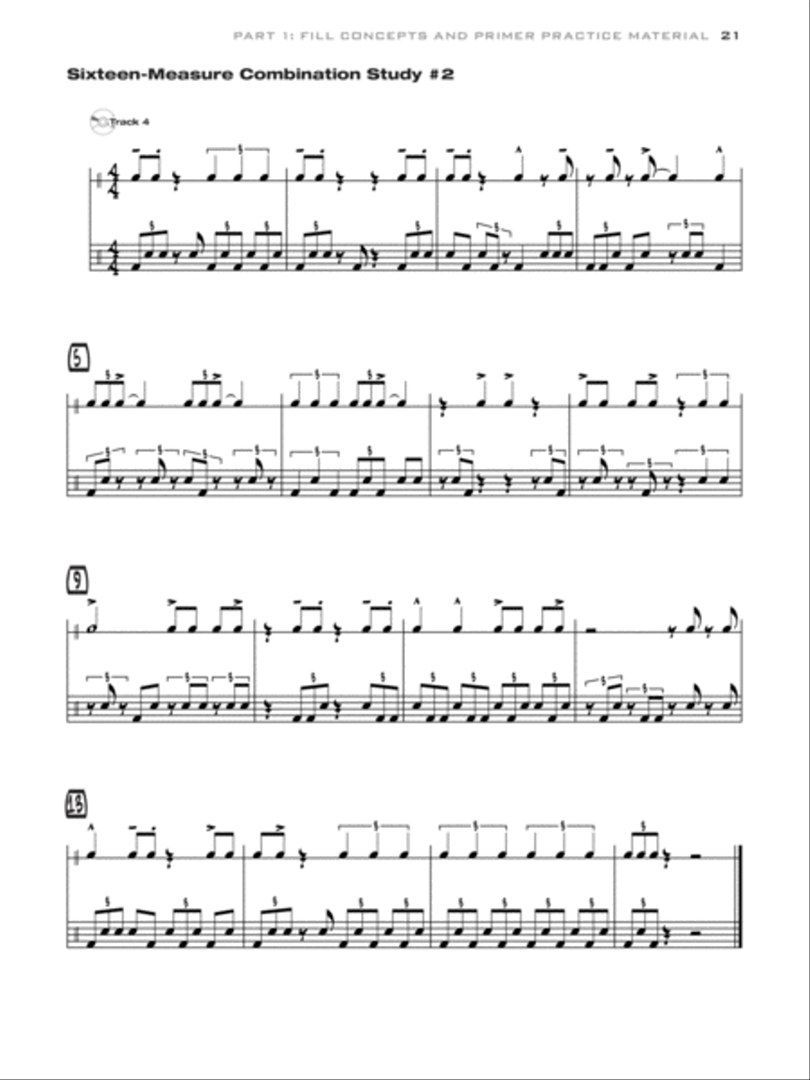 Big Band Drumming Fill-osophy Drum Set scores gallery preview page 4