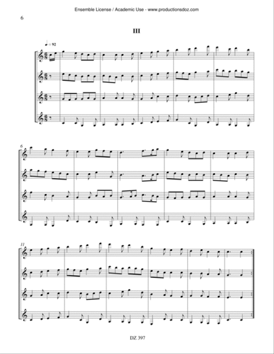 8 pièces sans titre Guitar Ensemble scores gallery preview page 6