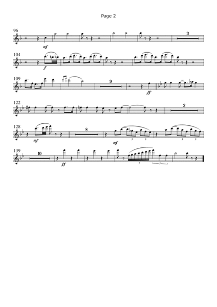 Sweet Elisabeth, arranged for Solo B flat Trumpet and Concert Band A4 Size image number null