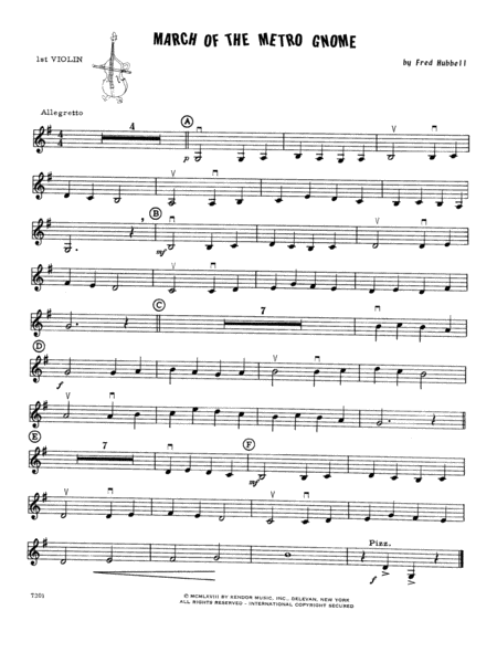 March Of The Metro Gnome - Violin 1