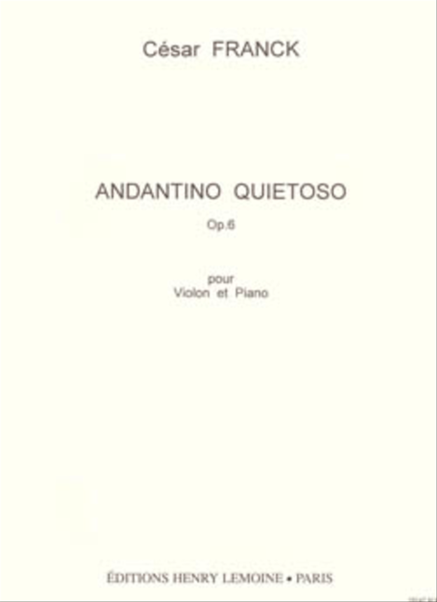 Andantino quietoso Op. 6 Violin Solo scores gallery preview page 1