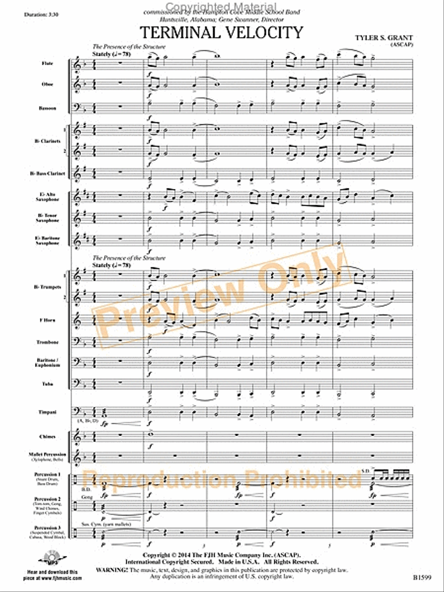 Terminal Velocity Concert Band scores gallery preview page 4