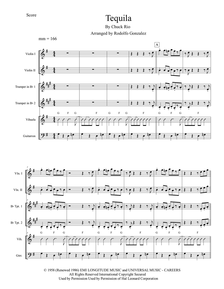 Tequila Tequila Small Ensemble scores gallery preview page 1