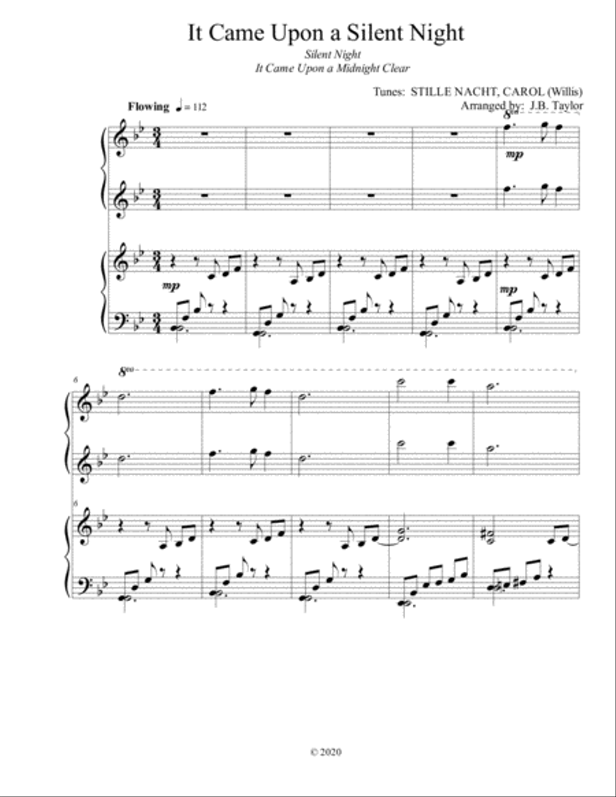 It Came Upon a Silent Night Piano scores gallery preview page 1